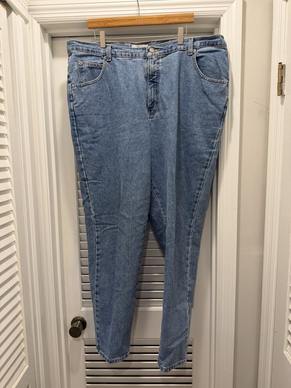 Just My Size JMS Y2K Jeans Women’s 22/31 High Rise Tapered Mom Jeans 100% Cotton